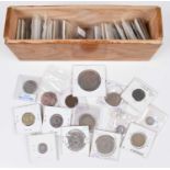 Assortment of foreign coinage from Sweden, Botswana, Lithuania, Egypt, Singapore and many others.