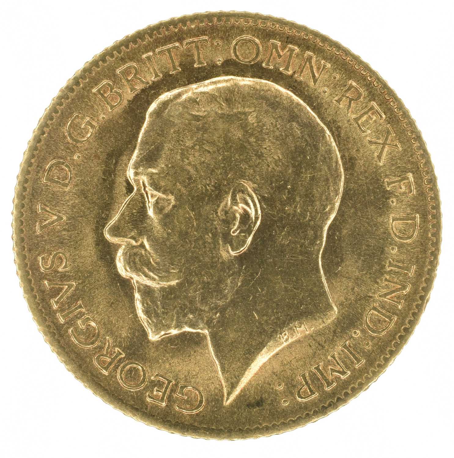 King George V, Half-Sovereign, 1912 and two U.S. gold dollars, 1889.