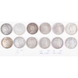 A selection of Queen Victoria, Double-Florins, silver (12).