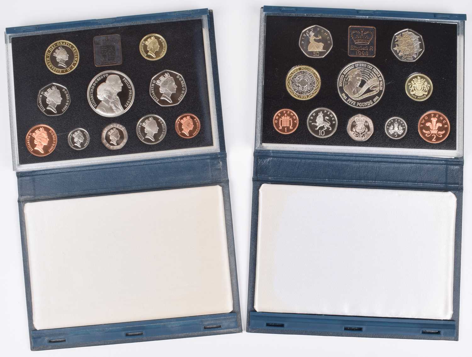 United Kingdom Royal Mint Annual Proof Coin Collections for 1997 and 1998 (2).