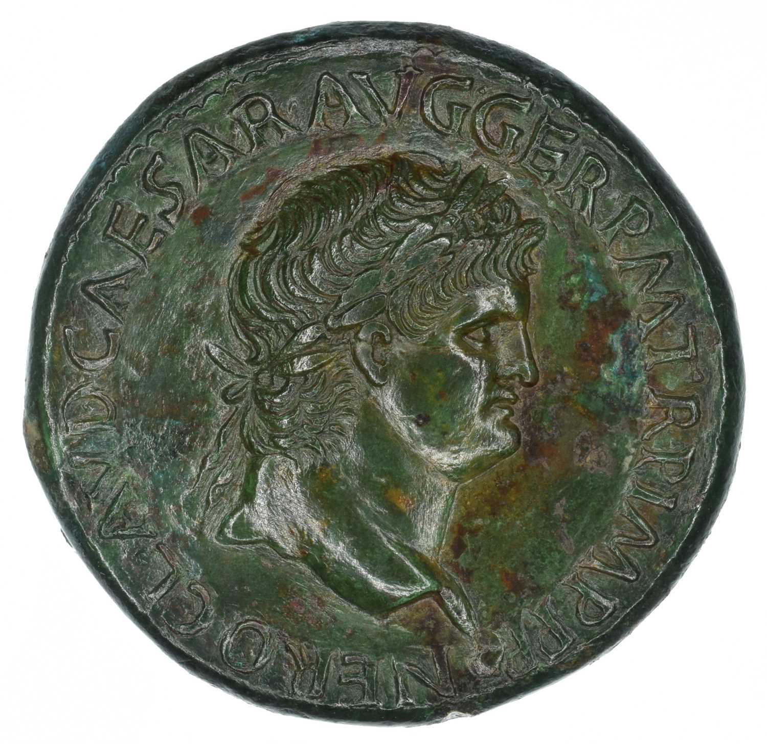 Nero Æ Sestertius. Lugdunum, circa AD 65.