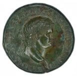 Nero Æ Sestertius. Lugdunum, circa AD 65.