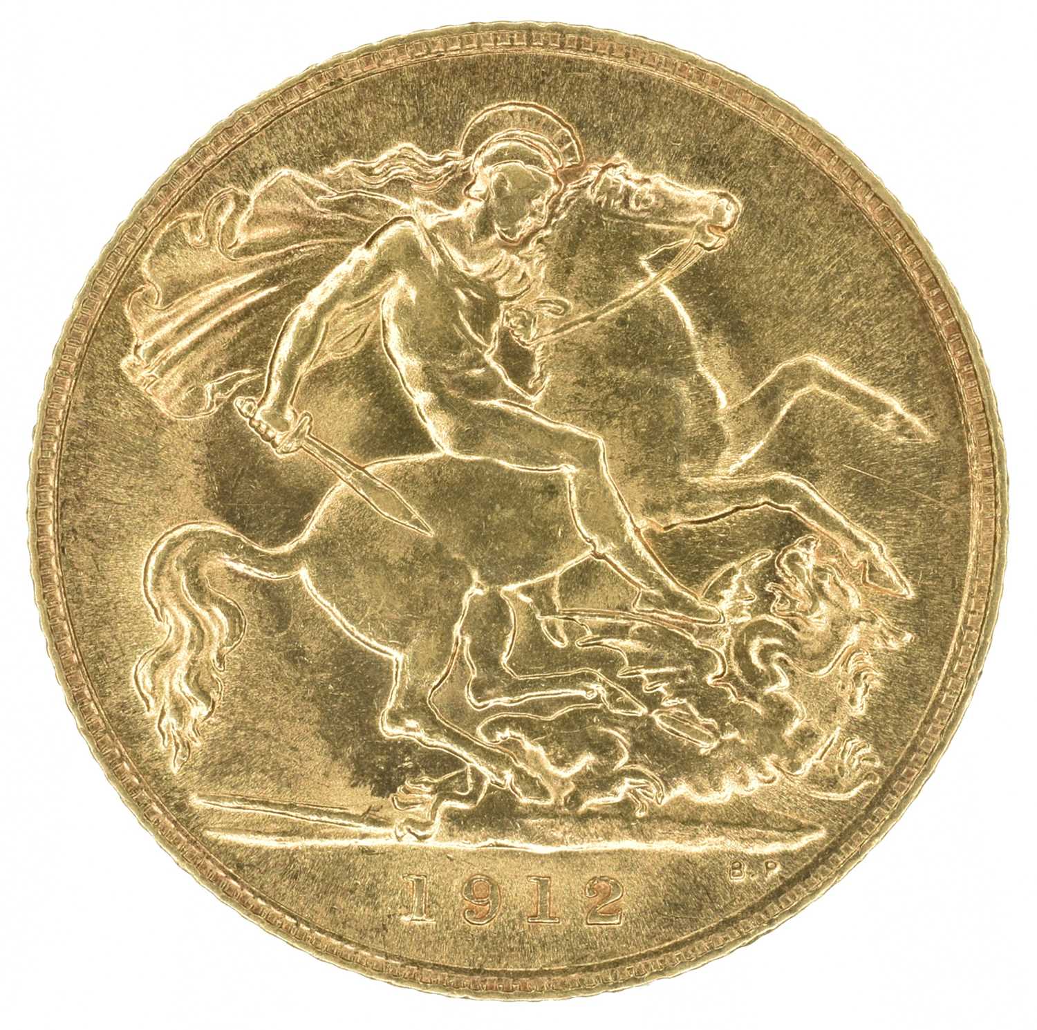 King George V, Half-Sovereign, 1912 and two U.S. gold dollars, 1889. - Image 2 of 4