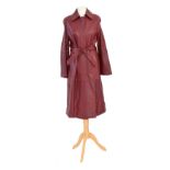 A MaxMara red leather jacket,