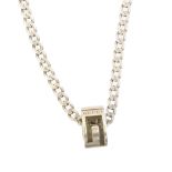 A silver Gucci necklace,