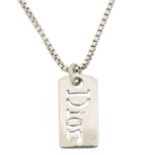 A Dior Tag Necklace,