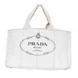 A Prada Medium Canapa Tote Bag,