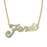 A Fendi Logo Necklace,