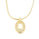 A Christian Dior Round Rhinestone Pendant,