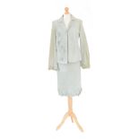 A Mulberry suede jacket and skirt,