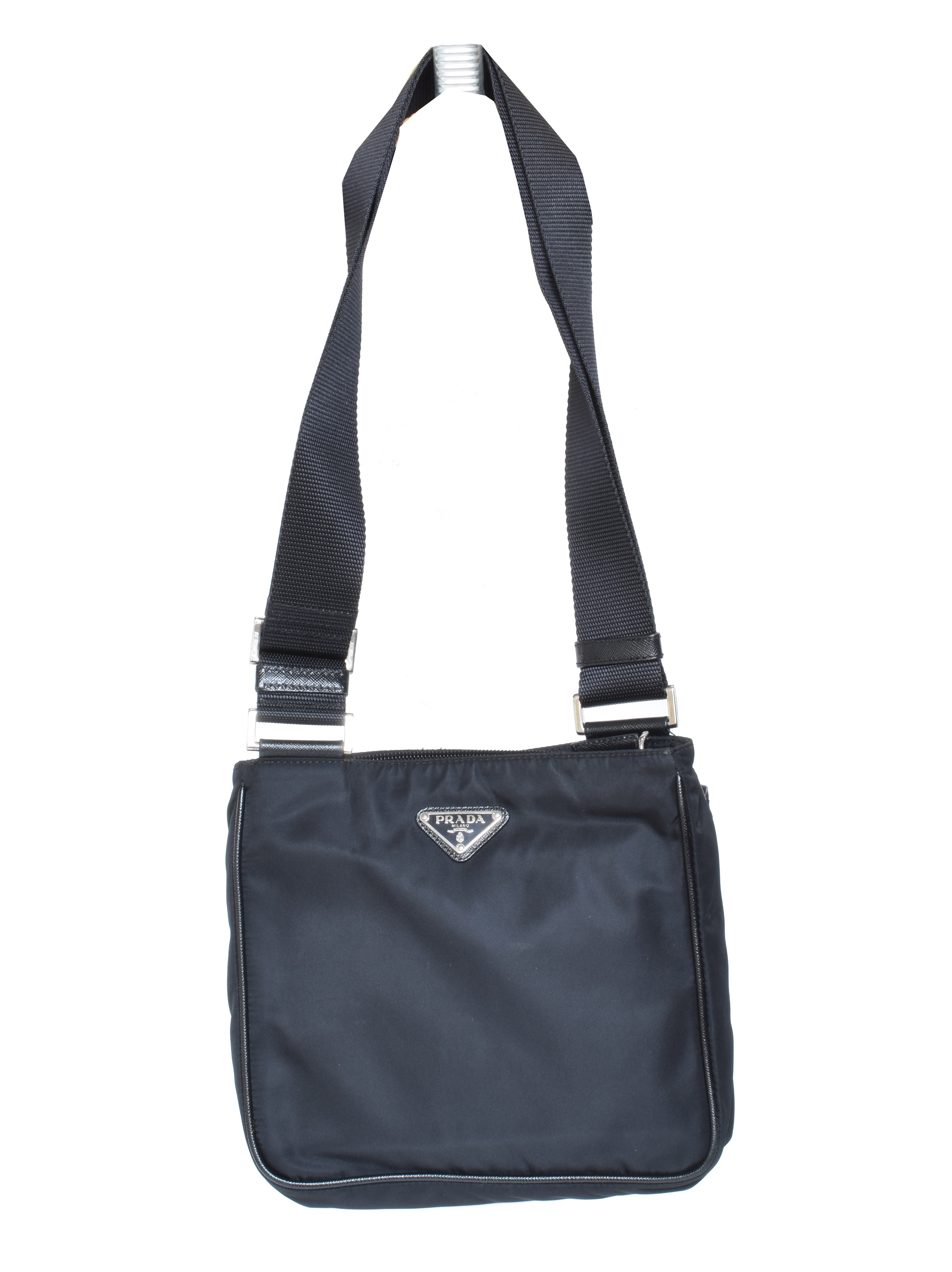 A Prada Front Flap Top Zip Bag,