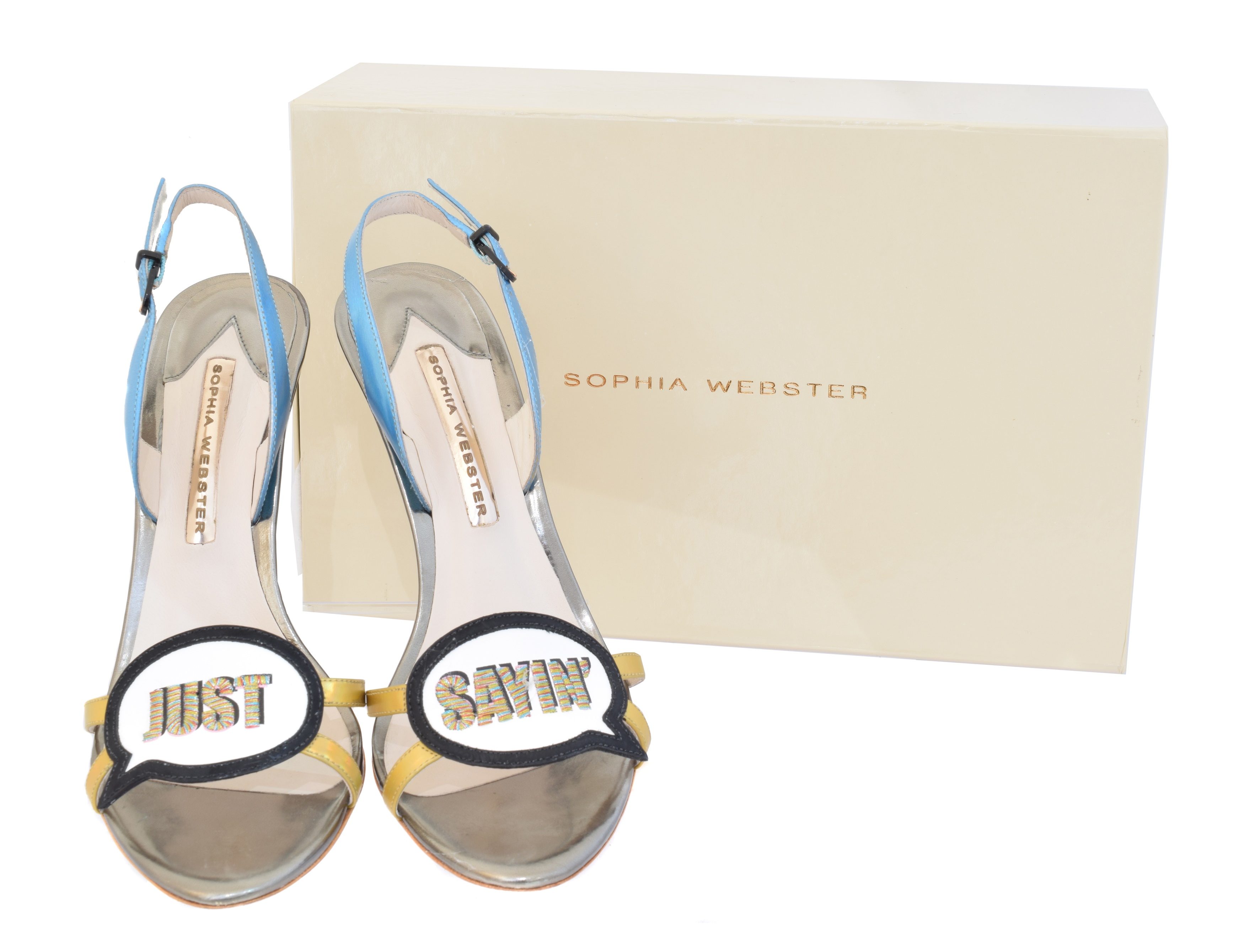 A pair of Sophia Webster 'Just Sayin' heels,