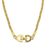 A Christian Dior Logo Clasp Chain Necklace,