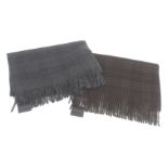 Two Burberry cashmere wool scarves,