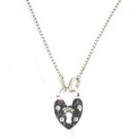 A Dior Heart Padlock pendant,