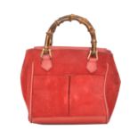 A Gucci Bamboo Handle Crossbody Mini Bag,