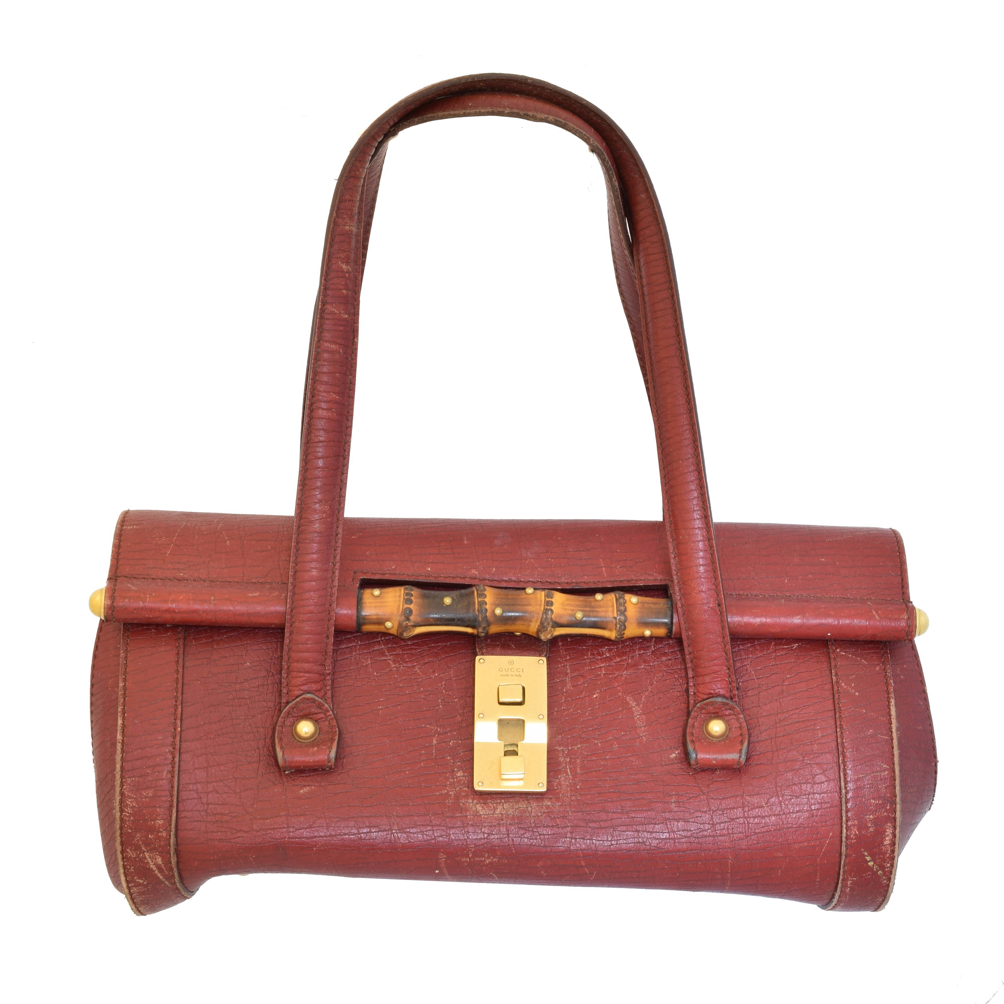 A vintage Gucci bamboo handbag,