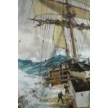 § Montague Dawson (British 1895-1973) "The Rising Wind"