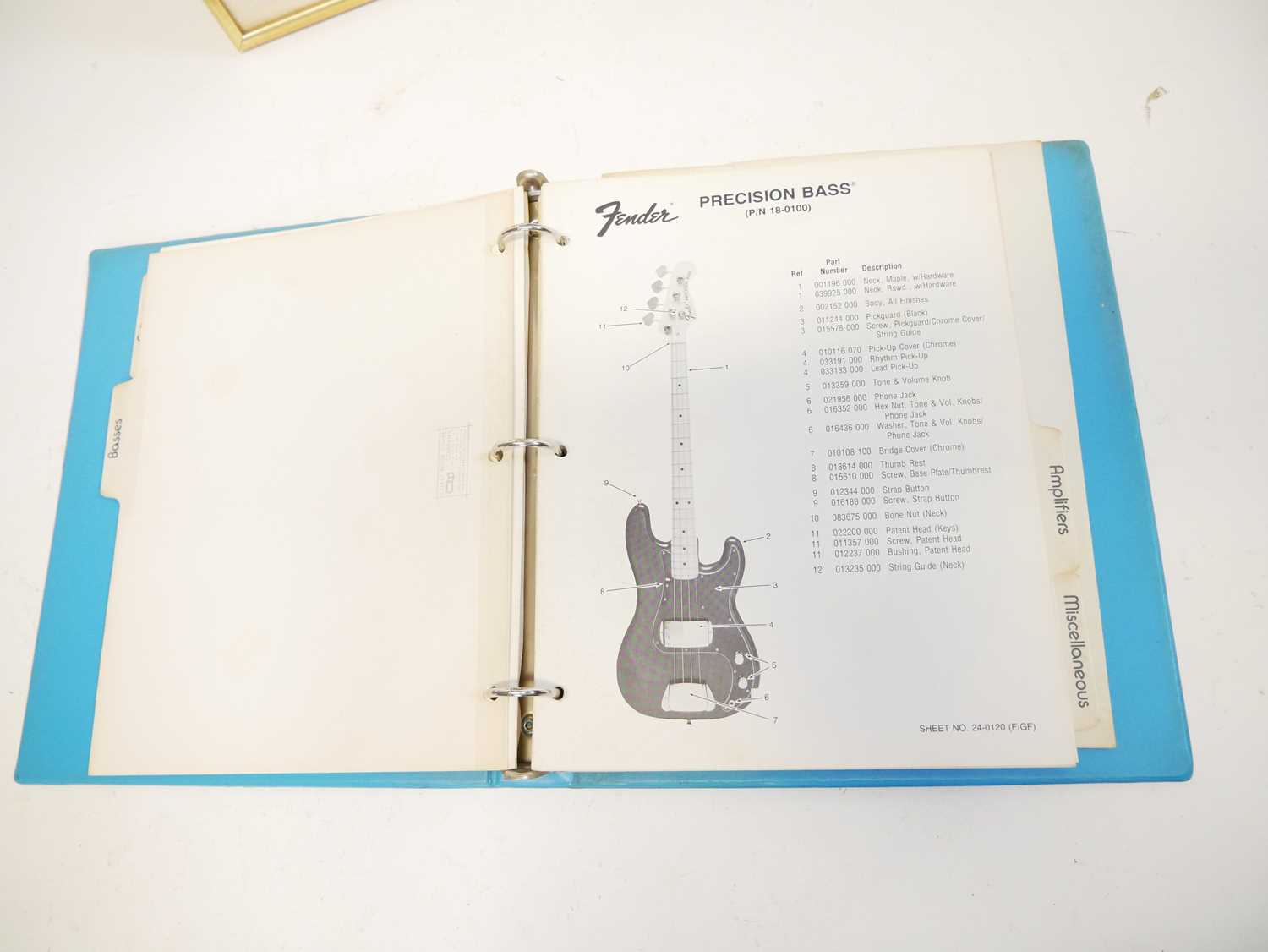 G&L Fender jacket, Fender Service manual and a pencil drawing of Leo Fender - Image 4 of 9