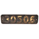 Reproduction 30506 smokebox numberplate