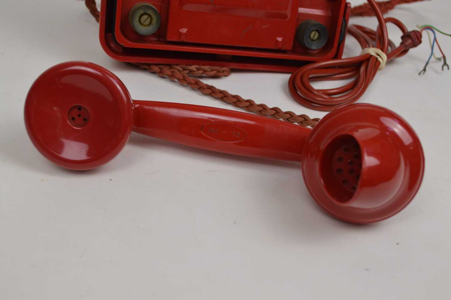 Model 232 red bakelite telephone - Image 6 of 11