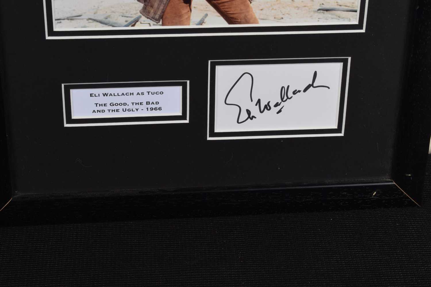 Three framed Western Cowboy themed autographs Lee Van Cleef, Clint Eastwood and Eli Wallach - Image 2 of 6