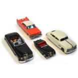 Four tinplate cars