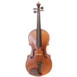 Maggini style 4/4 violin in case with two bows
