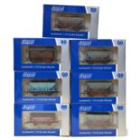 Seven OO gauge boxed Dapol wagons to include 4F-018-101 Chance & Hunt Salt Van Weathered, 4F-033-100