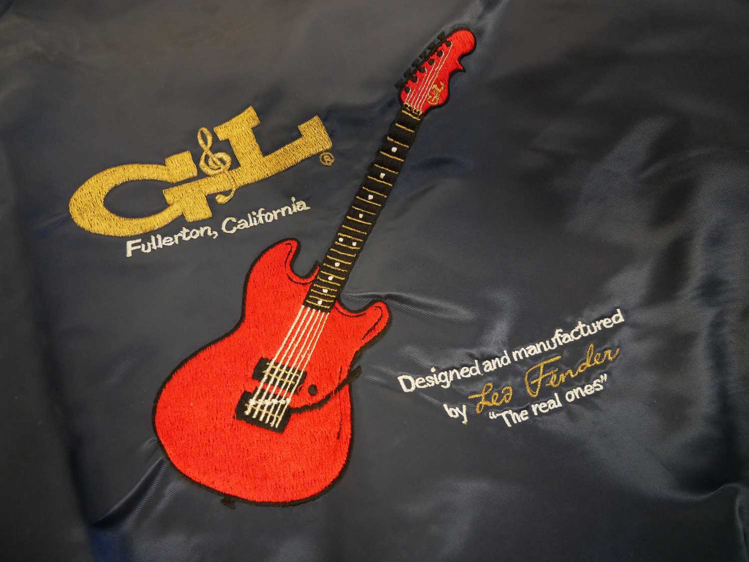 G&L Fender jacket, Fender Service manual and a pencil drawing of Leo Fender - Image 6 of 9