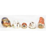 5 Royal Crown Derby Paperweights