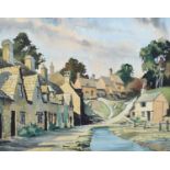 § James Priddey R.B.S.A. (British 1916-1980) "Arlington Row, Bibury"