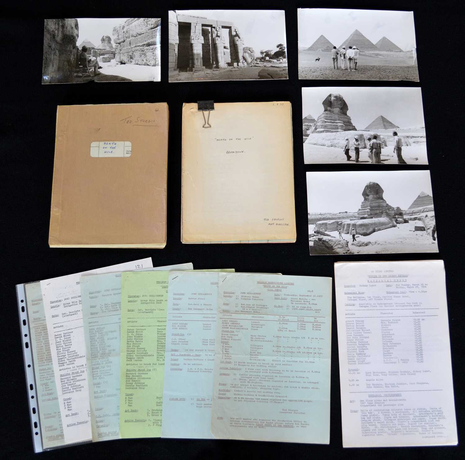 Agatha Christie film memorabilia relating to 'Death on the Nile' 1978 and 'Murder on the Orient Expr