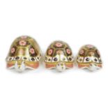 Royal Crown Derby limited-edition Yorkshire Rose Tortoise Family