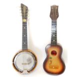 Fitzroy mando banjo and a ukulele