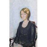 Harry Rutherford (British 1903-1985) Female portrait, oil.