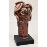 Geoffrey Key (British 1941-) "Head", ceramic sculpture.