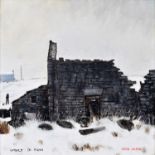 Peter Brook (British 1927-2009) "Simply A Ruin", oil.