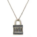 A Tiffany & Co. 'Atlas Cube Padlock' pendant,