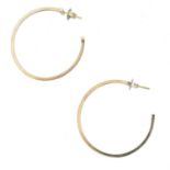 A pair of Tiffany & Co. 'T Collection' hoop earrings,