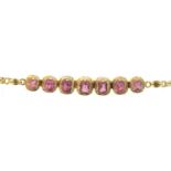 A synthetic spinel bracelet,