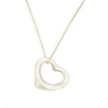 An 'Open Heart' necklace by Elsa Peretti for Tiffany & Co.,