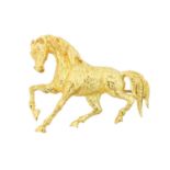 An 18ct gold brooch,