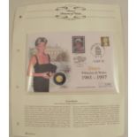A Princess Diana 1961-1997 gold 5 dollar coin, in presentation envelope