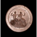 A commemorative medal by Thomas Mason, celebrating The Union of Erie with the Atlantic in 1825,