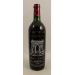 A bottle of Buzet 1993 red wine, commemorating the 50th anniversary of the Armistice, May 1945