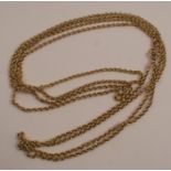 A long chain, tagged '15', 166cm long, 30g gross