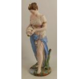 A 19th century French hand painted bisque porcelain figure of a female water carrier, by Vion and