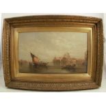 Alfred Pollentine, pair, oil on canvas, The Grand Canal Venice, 12ins x 20insCondition Report: