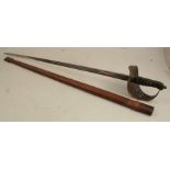 A Munks & Son Sheffield Royal Engineers dress sword, with etched blade, shagreen covered handle